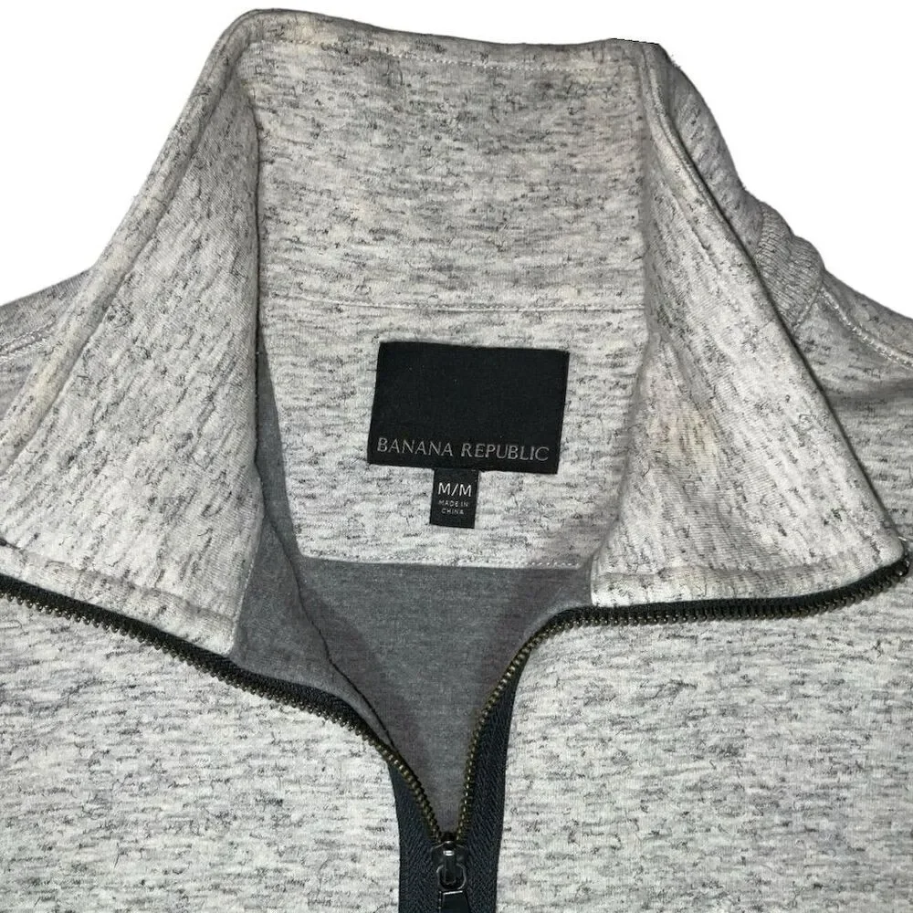 🍌 Banana Republic Full Zip Heather Gray‎ Jacket M